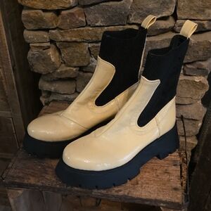 Circus by Sam Edelman Black and Cream Ankle Boots